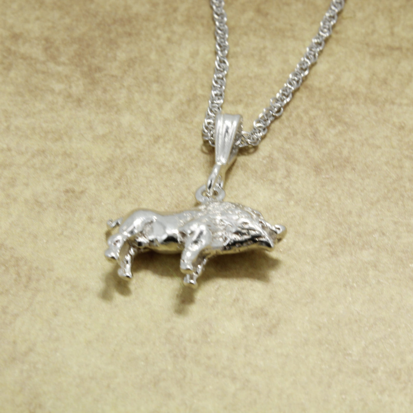 Silver Razorback 925 Sterling Silver Razorback Hog Necklace – Chris Chaney