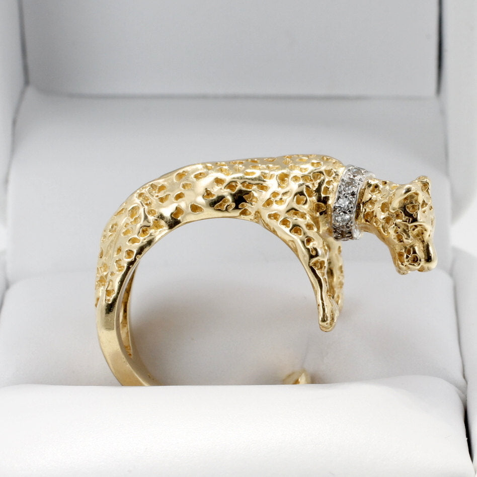 14K GOLD DIAMOND RYLEE JAGUAR RING – Jen K Online