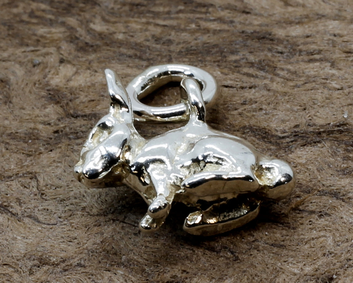 thumbnail image 2 of Jewelry & Watches EASTER ANGEL BUNNY RABBIT 3D .925 Solid Sterling Silver Charm 2 of 13