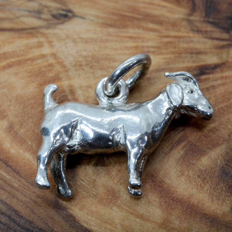 Boer Goat Charm for Bracelet made in 925 Sterling Silver