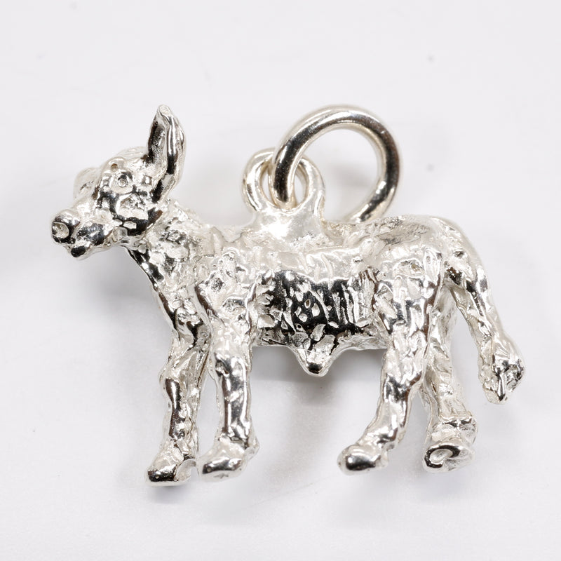 Silver Calf Charm made in solid 925 Sterling Silver