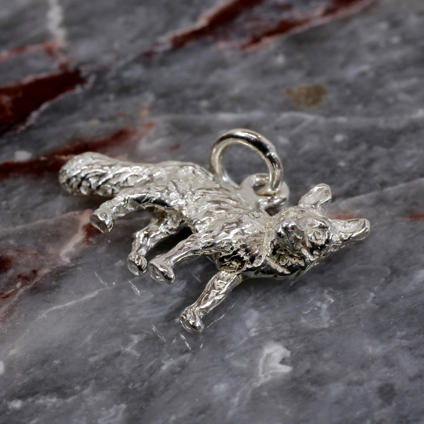 Orecchini pendenti a forma di volpe, in argento Sterling, a Orecchini pendenti a forma di volpe, in argento Sterling, a