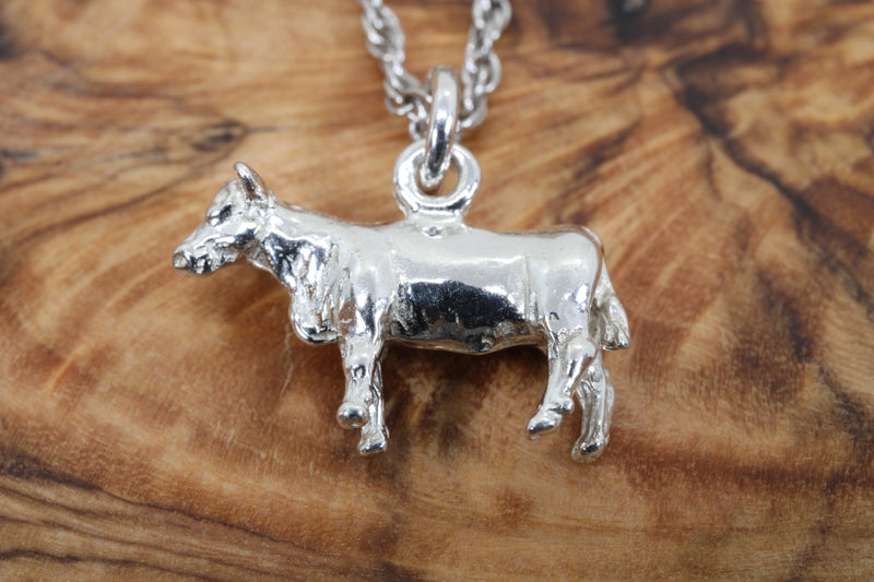Silver Heifer Necklace made in 925 Sterling Silver for her