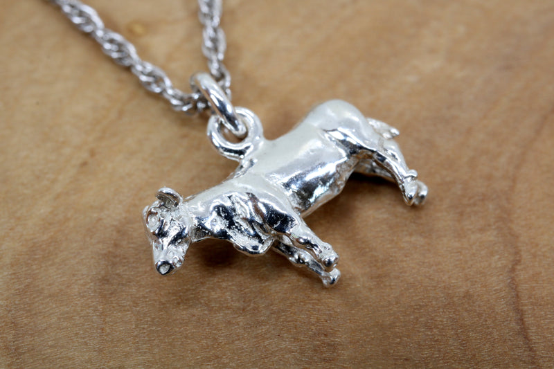 Silver Heifer Necklace made in 925 Sterling Silver for her