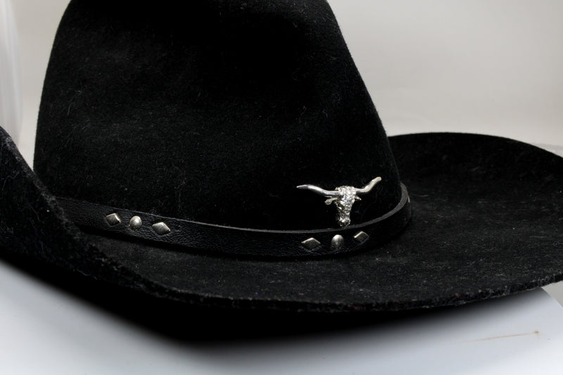 Texas Longhorn Hat Pin For Him with 925 Sterling Silver Longhorn