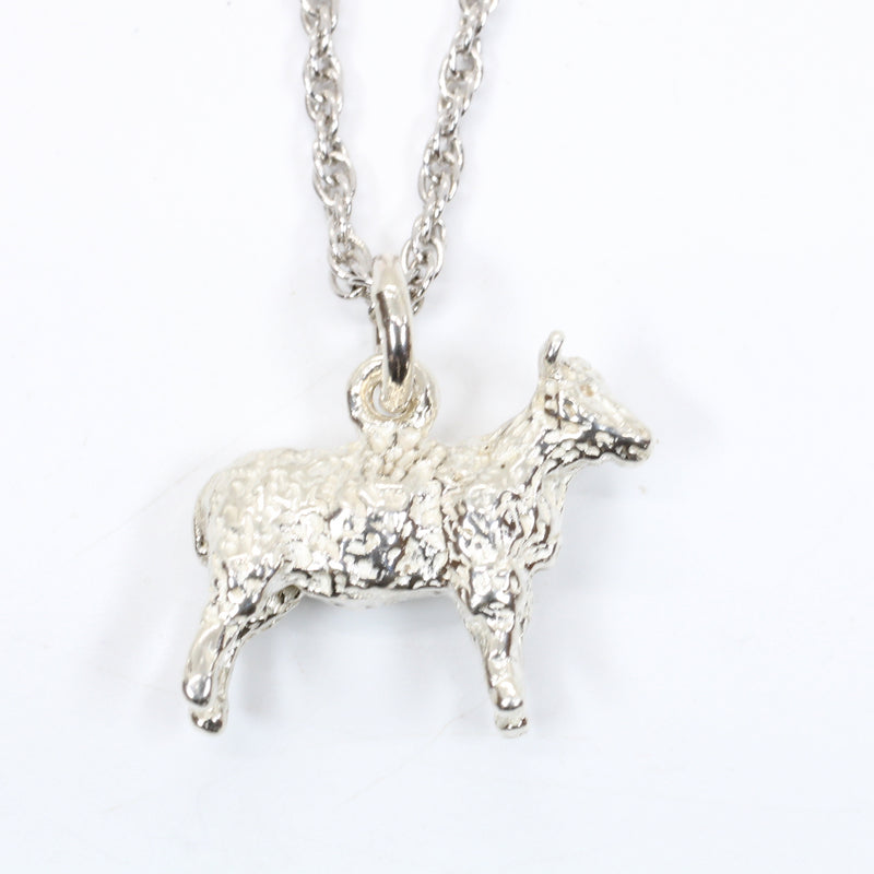 Silver Sheep Necklace made in Solid 925 Sterling Silver