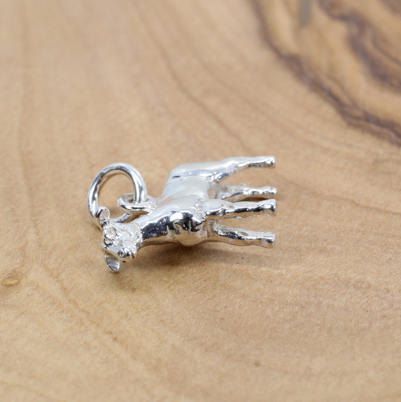 Silver Lamb Charm with 925 Sterling Silver Show Lamb