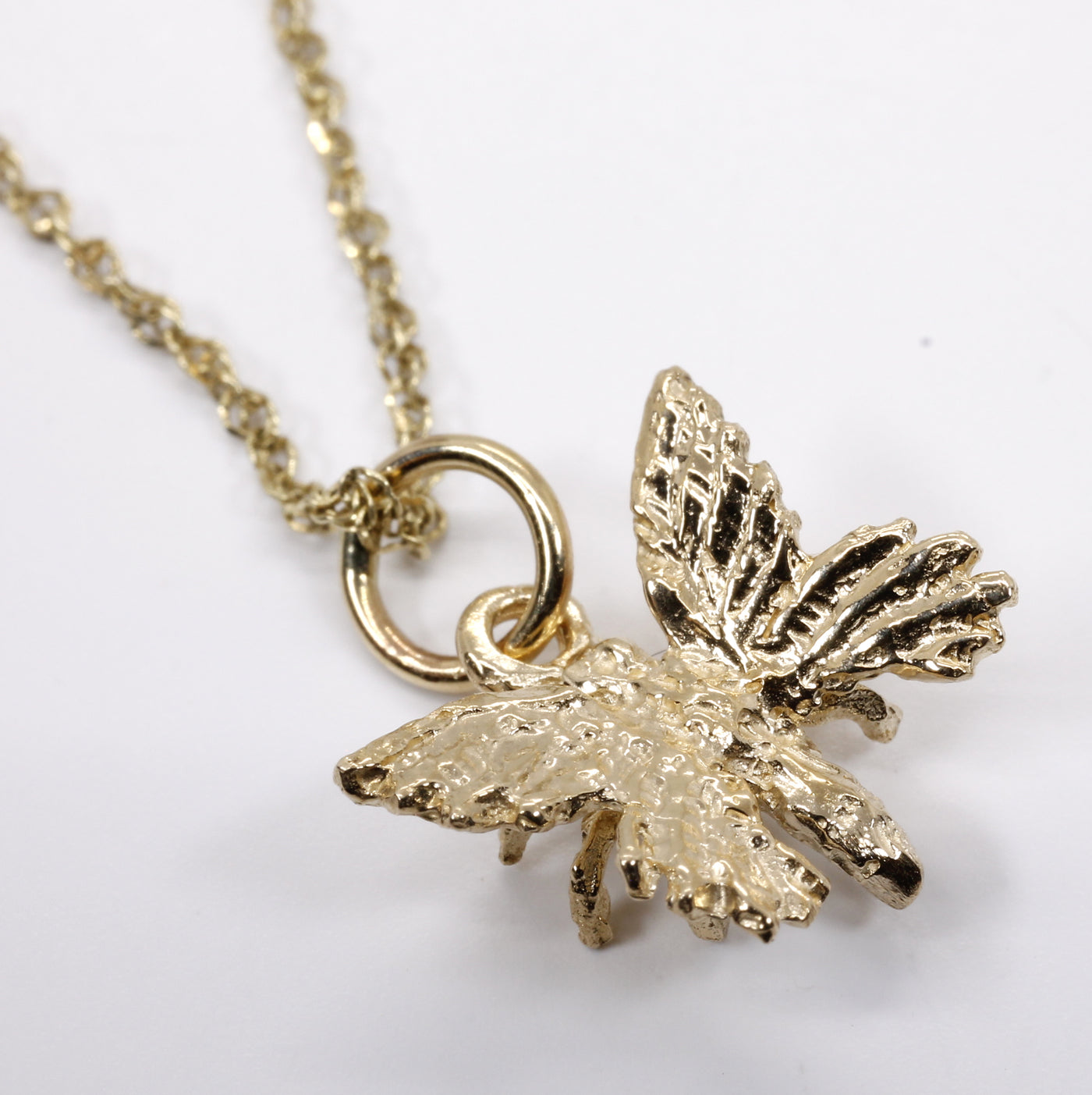 Metal Butterfly Necklace - Gold