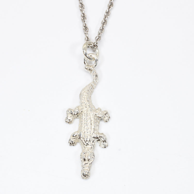 Small Alligator Necklace For her in Real Solid 925 Sterling Silver