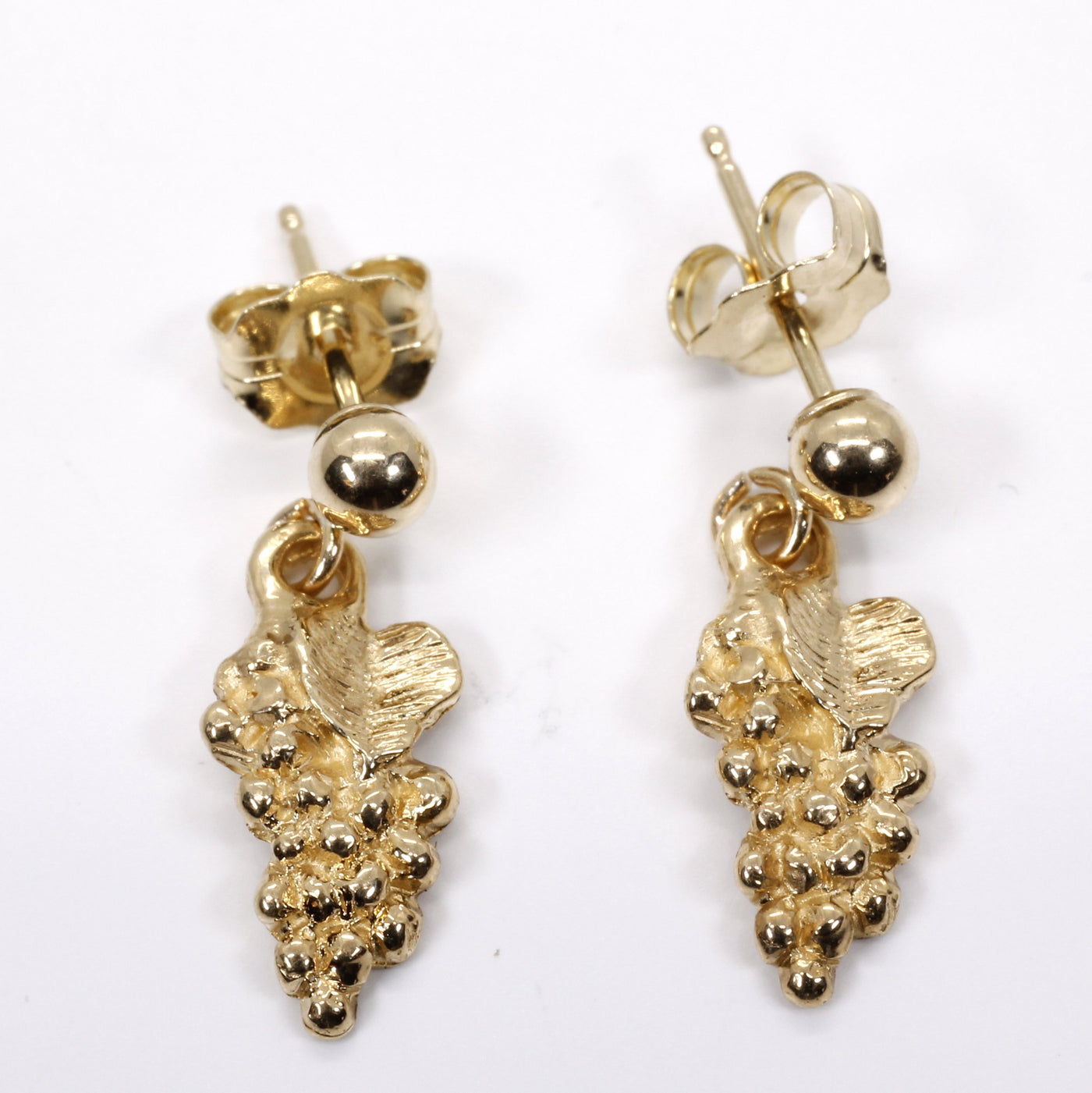 Tiny Gold Grape Cluster Dangle earrings - Main Image